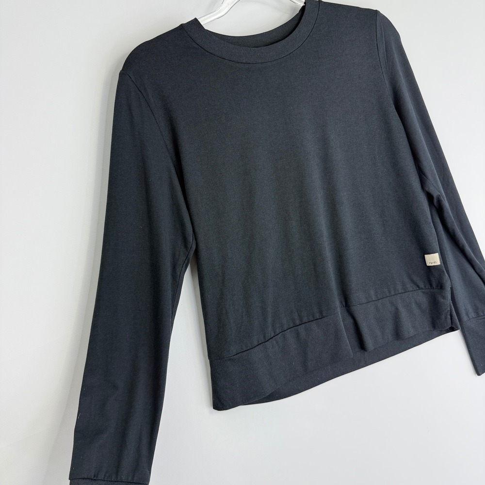 Vuori Daydream Crew Women Small Black Long Sleeve Performance Top VW133 - Picture 2 of 11